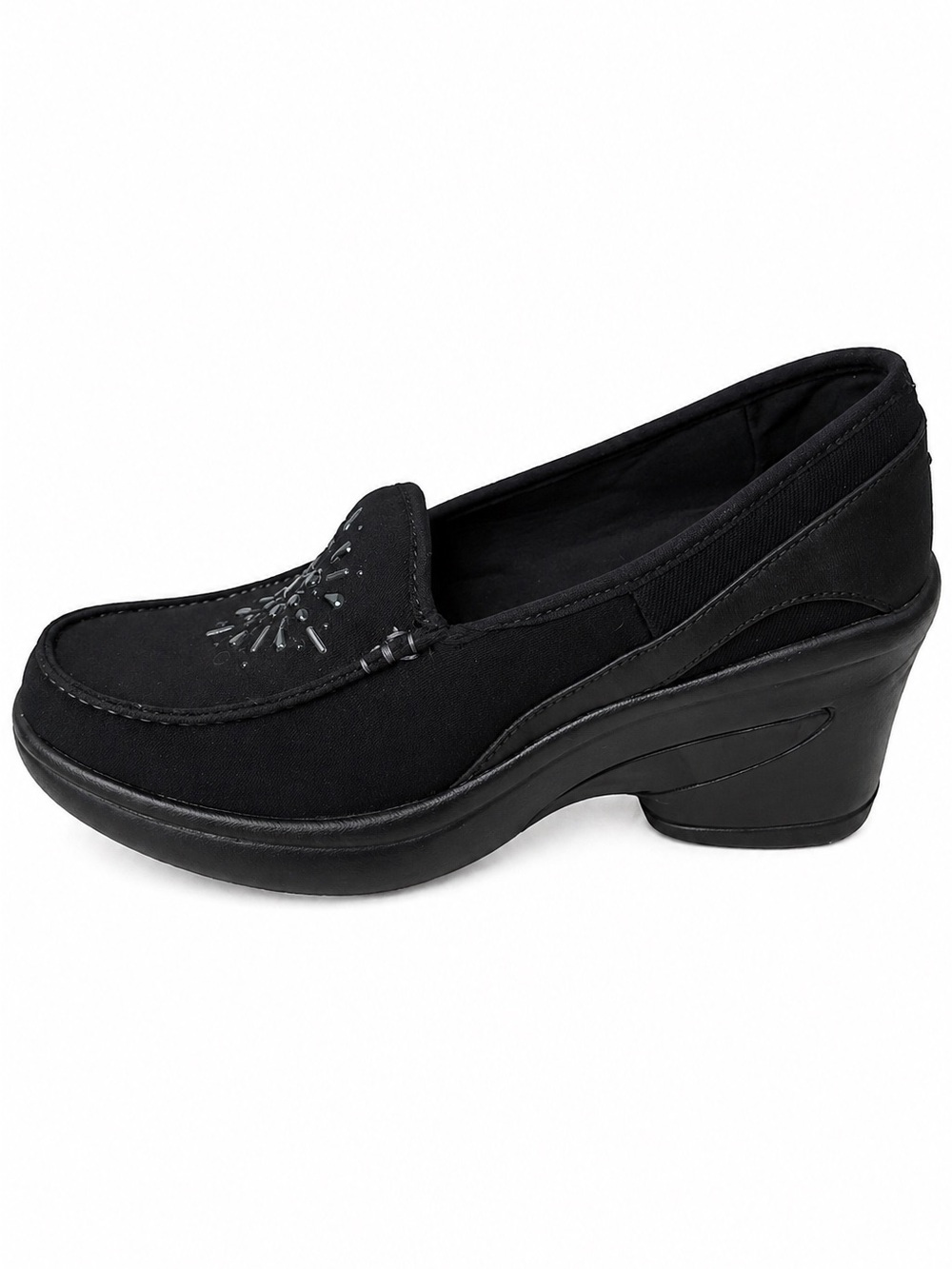 Bzees Evie Slip-On Shoes Women’s 9W Black Embellished Comfort Loafers - Picture 3 of 5